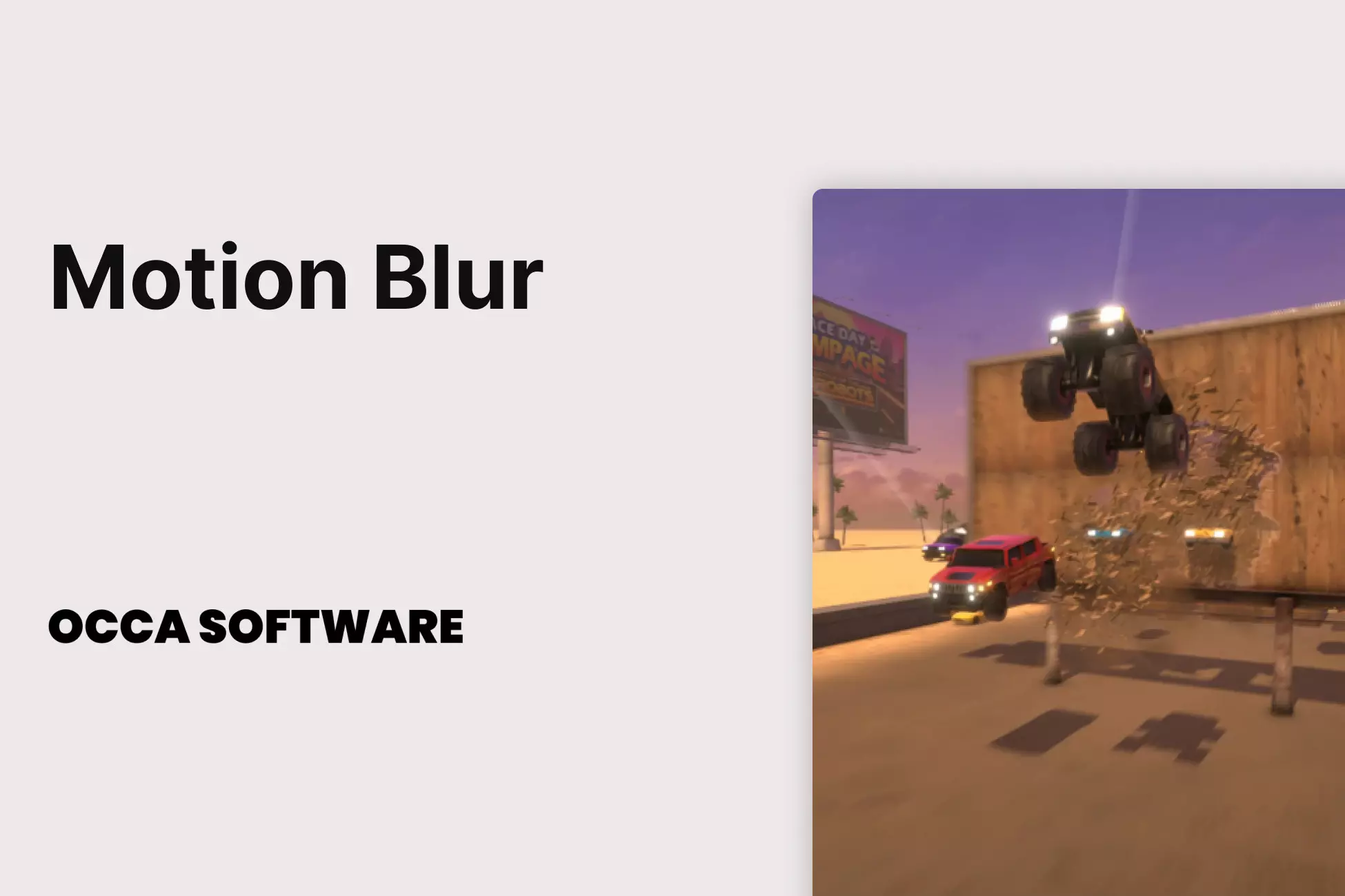 Motion Blur - Object Motion Blur Camera Motion Blur Cinematic Motion Blur